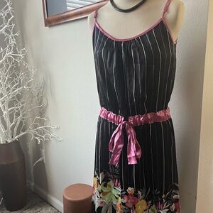 Arden B Black and Pink Silk (95% silk/5% spandex) Dress